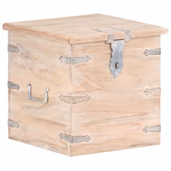 vidaXL Chest Storage Trunk Box Hall Bench Cabinet Organiser Solid Acacia Wood - light brown - Additional view 10
