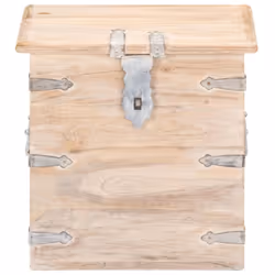 vidaXL Chest Storage Trunk Box Hall Bench Cabinet Organiser Solid Acacia Wood - light brown