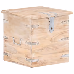 vidaXL Chest Storage Trunk Box Hall Bench Cabinet Organiser Solid Acacia Wood - light brown - Additional view 9