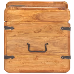 vidaXL Solid Acacia Wood Chest Box Case Bedroom Furniture Bedside Cabinet - Additional view 4