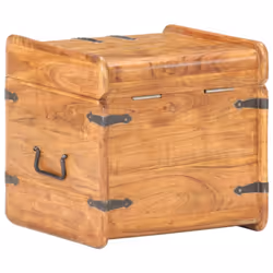 vidaXL Solid Acacia Wood Chest Box Case Bedroom Furniture Bedside Cabinet - Additional view 5