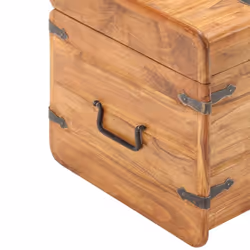 vidaXL Solid Acacia Wood Chest Box Case Bedroom Furniture Bedside Cabinet - Additional view 7