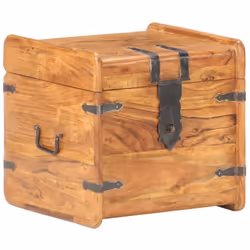vidaXL Solid Acacia Wood Chest Box Case Bedroom Furniture Bedside Cabinet - Additional view 8