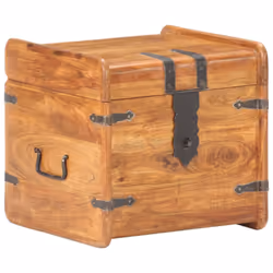 vidaXL Solid Acacia Wood Chest Box Case Bedroom Furniture Bedside Cabinet - Additional view 9