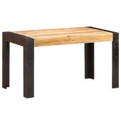 vidaXL Solid Rough Mango Wood Dining Table Kitchen Furniture Industrial Desk