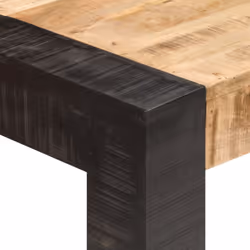 vidaXL Solid Rough Mango Wood Dining Table Kitchen Furniture Industrial Desk - Additional view 4