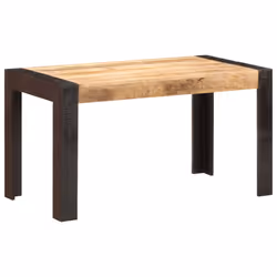 vidaXL Solid Rough Mango Wood Dining Table Kitchen Furniture Industrial Desk - Additional view 6