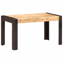 vidaXL Solid Rough Mango Wood Dining Table Kitchen Furniture Industrial Desk - Additional view 8