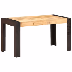 vidaXL Solid Rough Mango Wood Dining Table Kitchen Furniture Industrial Desk - Additional view 9