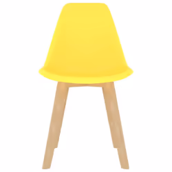 vidaXL Dining Chairs Dinner Room Seat Resturant Kitchen Chair Dinner Chair - yellow, 2 pcs