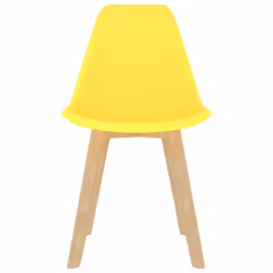 vidaXL Dining Chairs Dinner Room Seat Resturant Kitchen Chair Dinner Chair - yellow, 6 pcs
