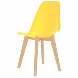 vidaXL Dining Chairs Dinner Room Seat Resturant Kitchen Chair Dinner Chair - yellow, 6 pcs - Additional view 4