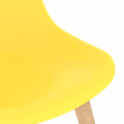 vidaXL Dining Chairs Dinner Room Seat Resturant Kitchen Chair Dinner Chair - yellow, 6 pcs - Additional view 5