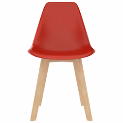 vidaXL Dining Chairs Dinner Room Seat Resturant Kitchen Chair Dinner Chair - red, 6 pcs