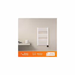 TCP Smart WiFi Electric Heated Towel Rail 800x500mm Black Timers IPX4 Thermostat