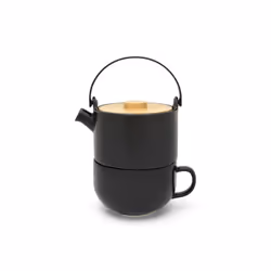 Bredemeijer Umea, Teapot set, 500 ml, Black, Bamboo, Stoneware, Infuser filter, 135 mm
