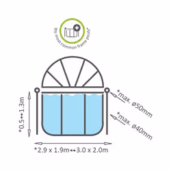 EXIT Pool dome 300x200cm - Additional view 3
