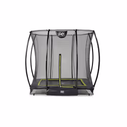 EXIT Silhouette ground trampoline 153x214cm with safety net - black, Sunken trampoline, Rectangular, 100 kg, 3 yr(s), Safety ...