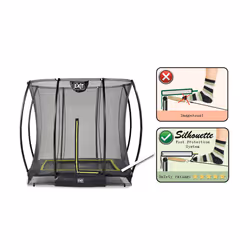 EXIT Silhouette ground trampoline 153x214cm with safety net - black - Additional view 5