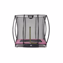 EXIT Silhouette ground trampoline 153x214cm with safety net - pink, Sunken trampoline, Rectangular, 100 kg, 3 yr(s), Safety n ...