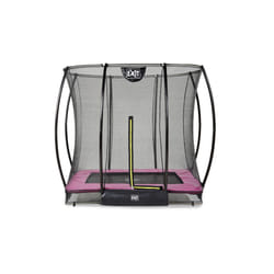 EXIT Silhouette ground trampoline 153x214cm with safety net - pink
