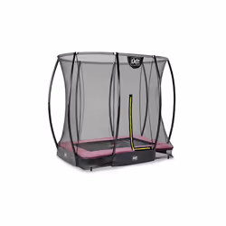 EXIT Silhouette ground trampoline 153x214cm with safety net - pink