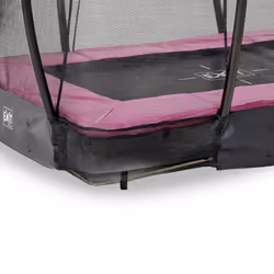 EXIT Silhouette ground trampoline 153x214cm with safety net - pink - Additional view 6