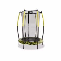 EXIT Tiggy junior trampoline with safety ø140cm - black/green, Above ground trampoline, Round, 25 kg, 3 yr(s), Safety net, As ...
