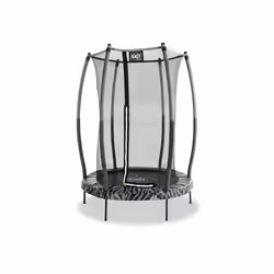 EXIT Tiggy junior trampoline with safety ø140cm - black/grey, Above ground trampoline, Round, 25 kg, 3 yr(s), Safety net, Ass ...