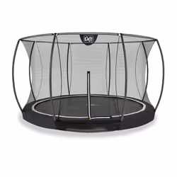 EXIT Black Edition inground trampoline ø366cm with safety net - black, Sunken trampoline, Round, 120 kg, 3 yr(s), Safety net, ...