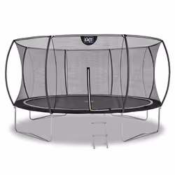 EXIT Black Edition trampoline ø427cm - black, Above ground trampoline, Round, 120 kg, 3 yr(s), Safety net, Assembly required