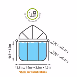 EXIT pool dome 220x150cm