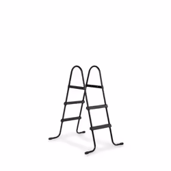 EXIT pool ladder for frame height of 60-90cm - black, Ladder, Black, Metal, Plastic, Above ground pool, 120 kg, 4 steps