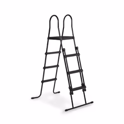 EXIT pool ladder for frame height of 108-122cm - black, Ladder, Black, Metal, Plastic, 120 kg, 6 steps, 107 cm