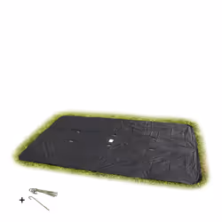 EXIT ground level trampoline rectangular cover 305x519cm, Trampoline cover, Plastic, Black