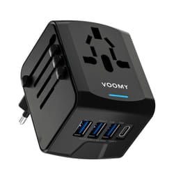 Voomy Travel Y20 power plug adapter Universal Black