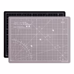 Elan Cutting Mat A4 Black & Taupe  Self Healing Cutting Mat 9 x 12 INCH  5-Ply Craft Mat Black  Hobby Cutting Mat 9x12 INCH  Fabric Cutting Board for