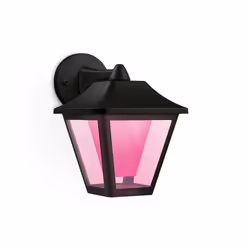 WiZ Wall Light Classic, Smart wall light, Wi-Fi, Black, LED, Metal, Non-changeable bulb(s)
