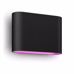 Philips Hue White and colour ambience Dymera indoor and outdoor wall light, Smart wall light, Bluetooth, Black, LED, Metal, N ...