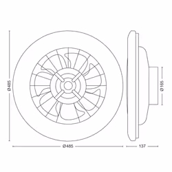 Philips Amigo Fan Ceiling Light 42+20 W