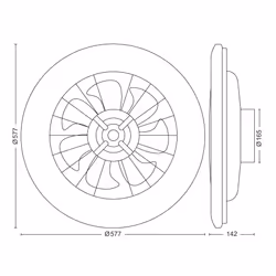 Philips Amigo Fan Ceiling Light 60+25 W