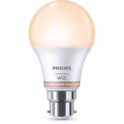 Philips Bulb 60W A60 B22, Smart bulb, Wi-Fi/Bluetooth, White, B22, A60, 2700 K
