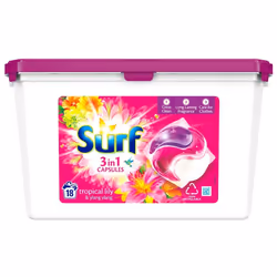 Surf Tropical Lily & Ylang-Ylang Washing Capsules, 18 Washes