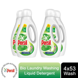 4x Of 53W Washes Persil Bio Laundry Washing Liquid Detergent 1.431L