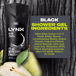 Lynx 12Hr Refreshing Black Frozen Pear & Cedarwood Body Wash 225ml