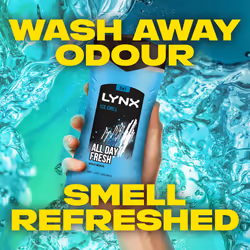 Lynx Ice Chill 12-H Refreshing Shower Gel Body Wash for Men, 3x225ml