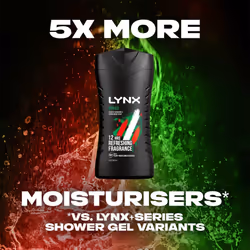 Lynx Africa 12-H Refreshing Shower Gel Body Wash for Men, 6x225ml