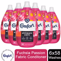 6xof870ml Comfort Liquid Fabric Conditioner 58W - Fuchsia Passion