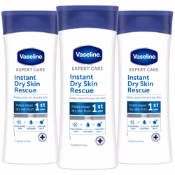 3x of 400ml Vaseline Instant Dry Skin Rescue Body Lotion - Additional view 4