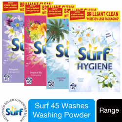 2x45W Surf Fragrance Release Hygiene Laundry Washing Powder - Buy 2 - Lavender &  Jasmine